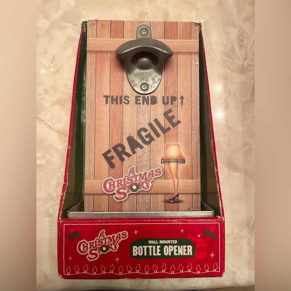 A Christmas Story Bottle Opener; Wall Mounted New in box